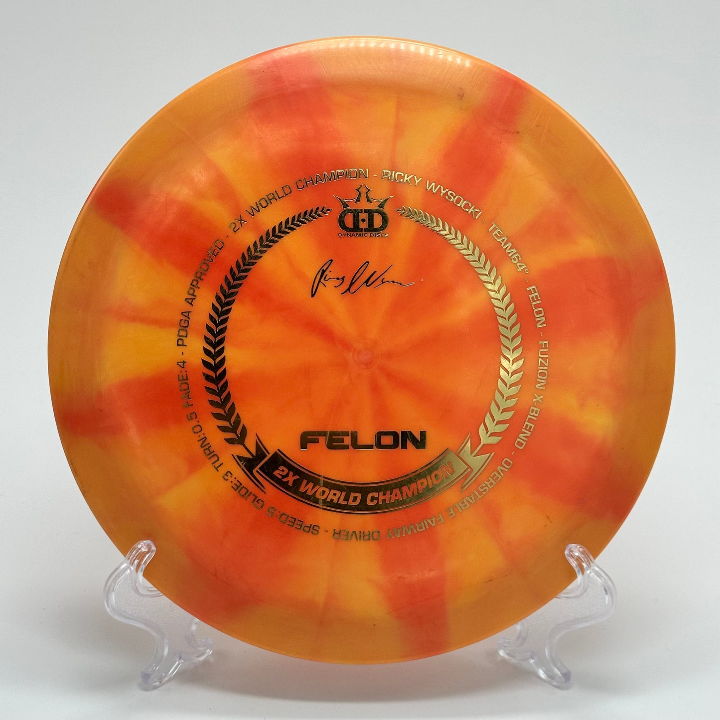 Dynamic Discs Felon | Fuzion X-Blend Ricky Wysocki 2x World Champion Team 64