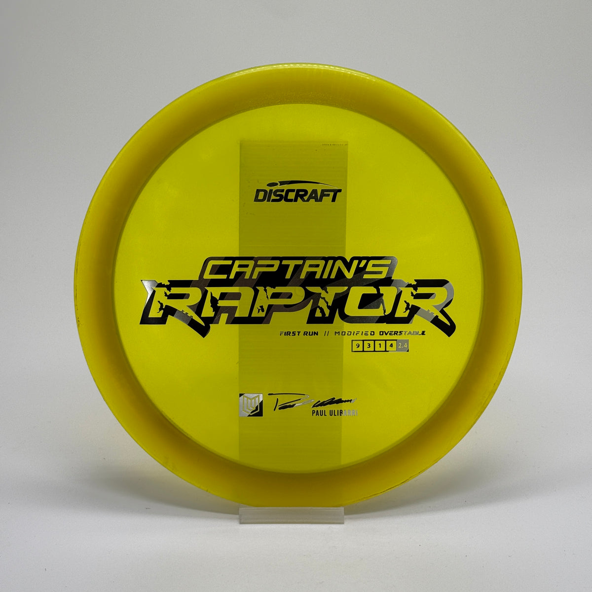Used | Discraft Captain's Raptor | Special Blend Z | First Run Paul Ulibarri Line | $Run