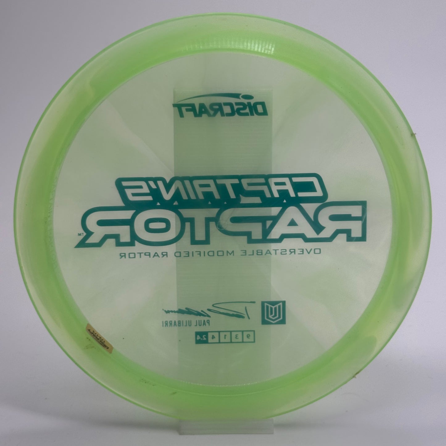 Discraft Captain's Raptor | Z Swirl | 2025 Paul Ulibarri Line