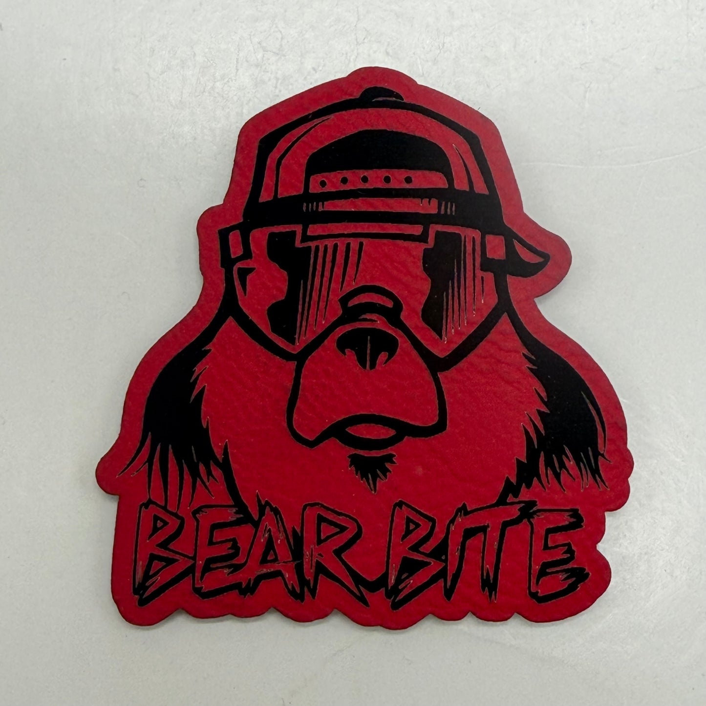Bear Bite Leather Velcro Patch