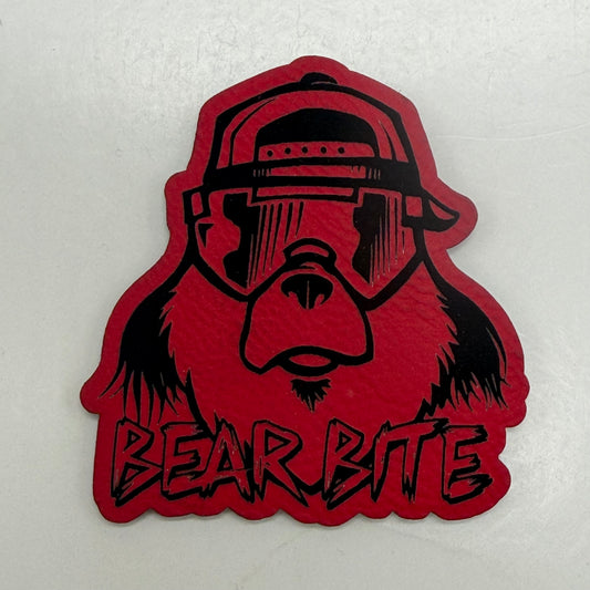 Bear Bite Leather Velcro Patch