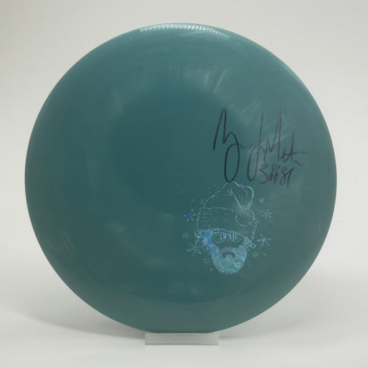 Used | Dynamic Discs Raider | Fuzion | Zach Melton Christmas Mini Stamp Signed
