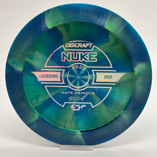 Used | Discraft Nuke | ESP Swirl | $Run | Nate Heinhold Ledgestone 2020 Edition Bottom Stamp