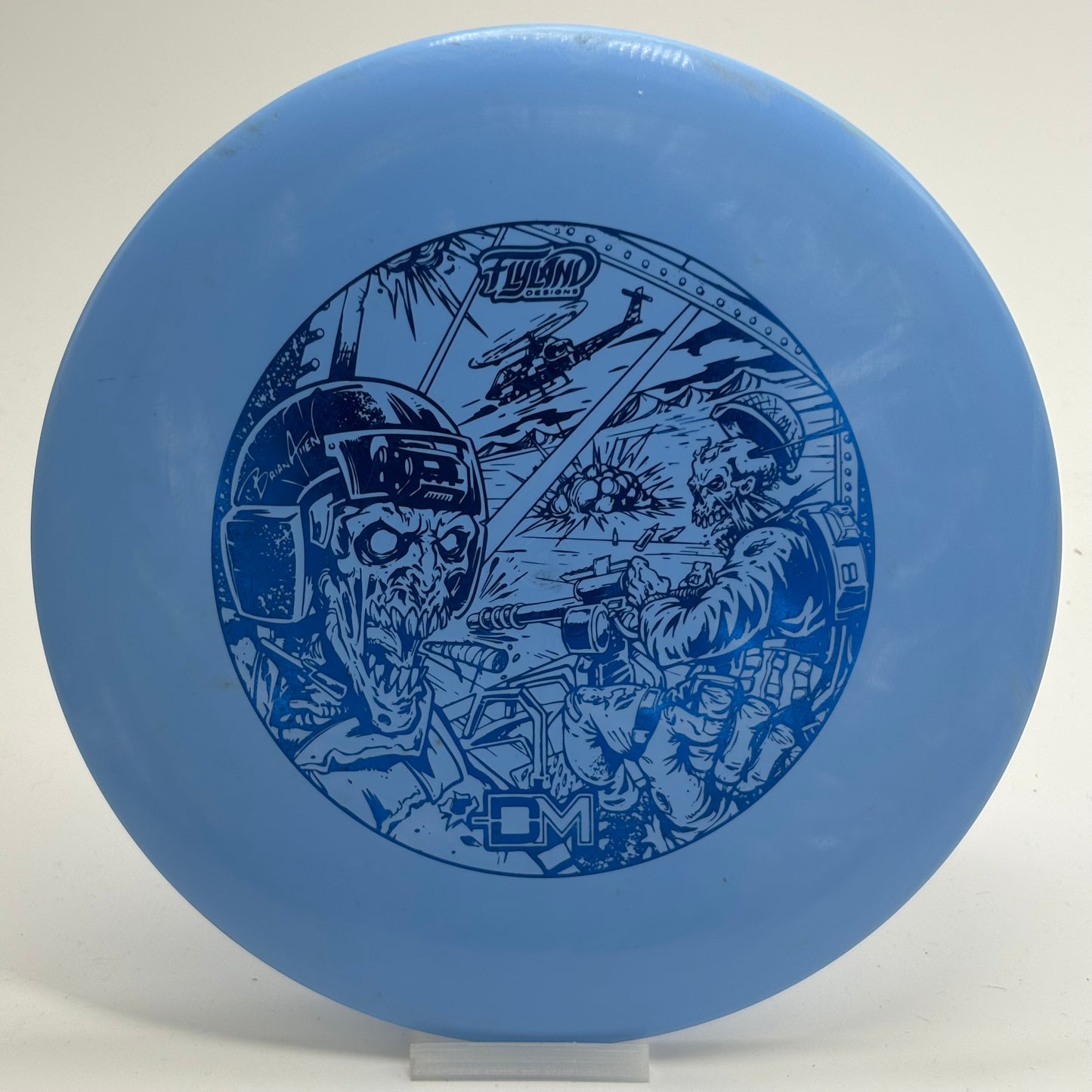 Used | Dynamic Discs Sergeant | Fuzion | Flyland Designs Zombie Helicopter by Brain Allen