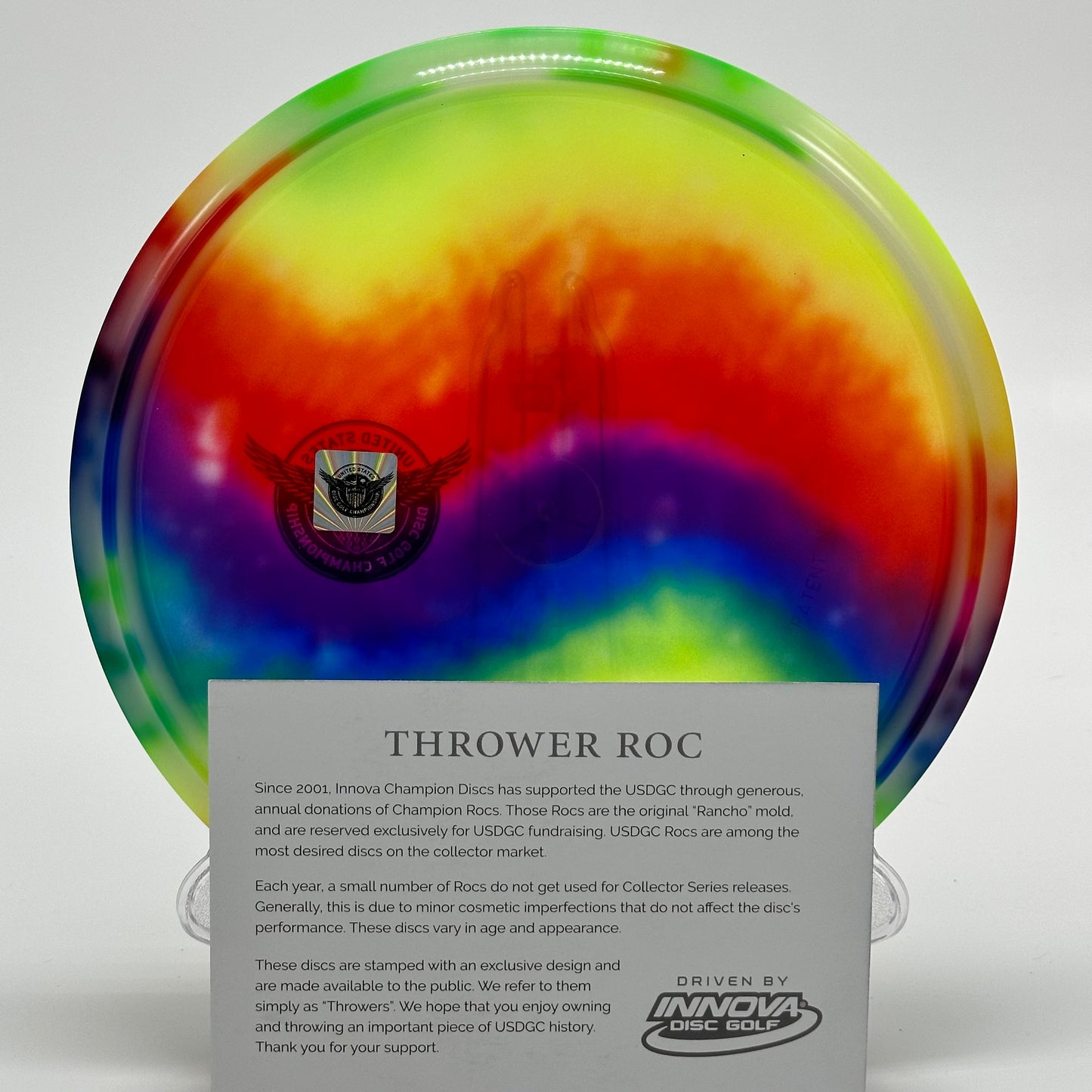 Innova Roc | Champion I-Dye Glow Rancho USDGC Thrower Patent #