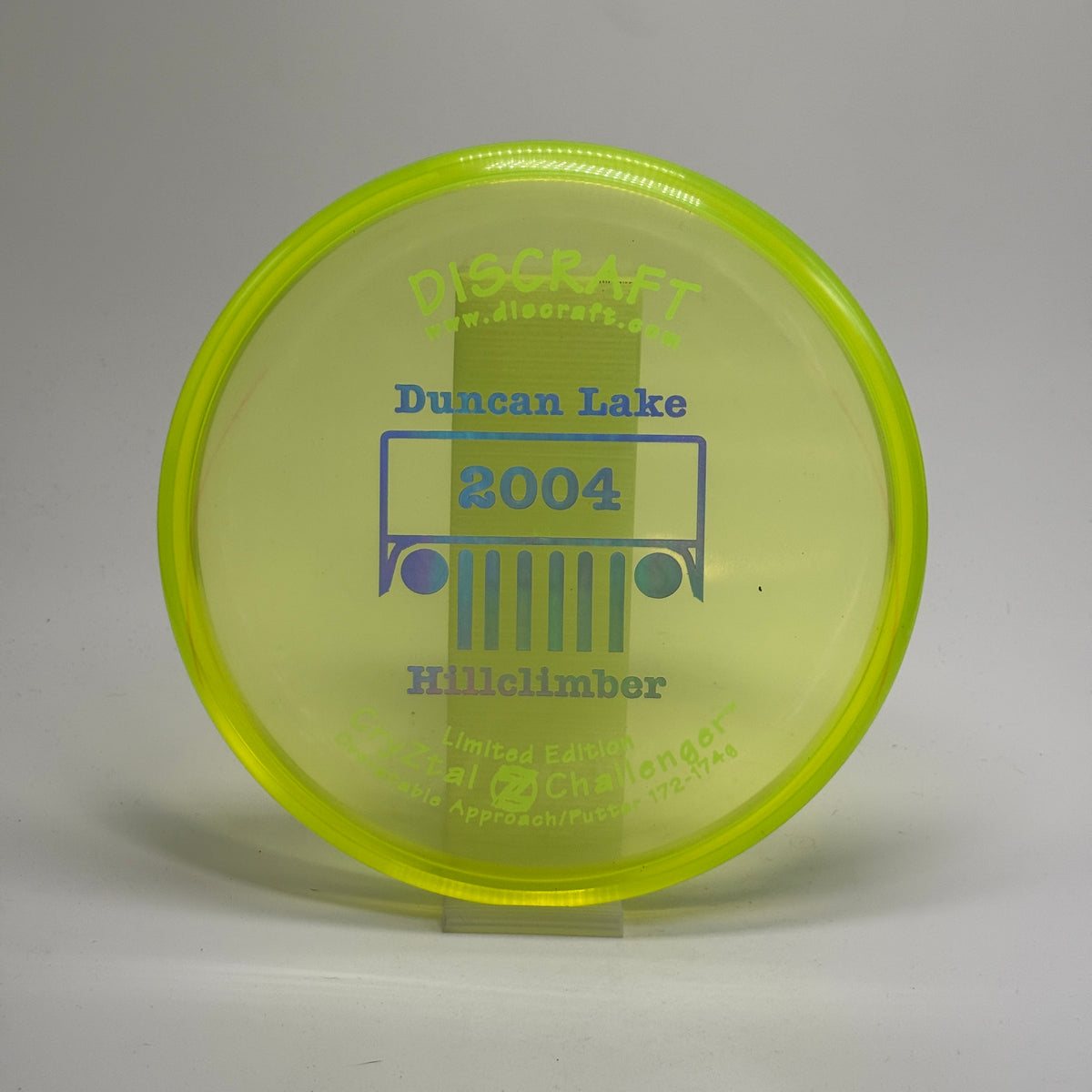 Used | Discraft Challenger | CryZtal | 2004 Limited Edition $Run | PFN Skinny Tooled Wixom