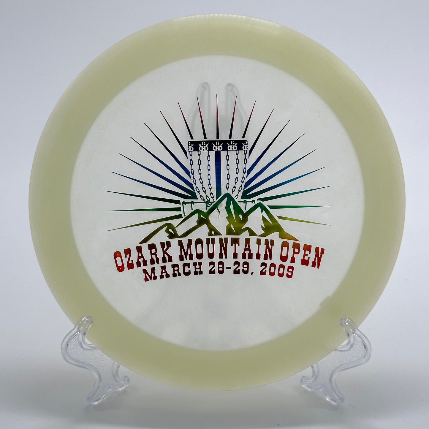 Innova Destroyer | Champion Glow "Ozark Mountain Open 2009" Patent # Penned DS