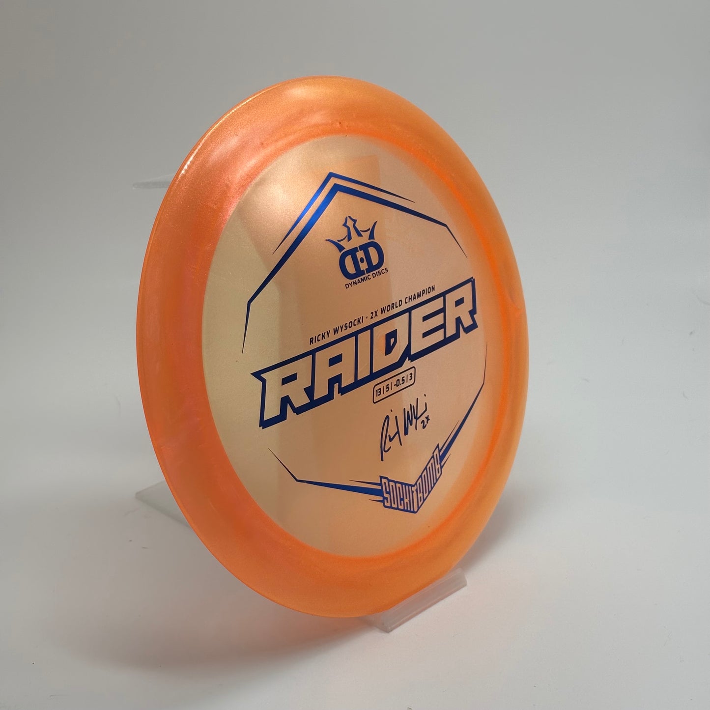 Dynamic Discs Raider | Lucid Ice Glimmer | Ricky Wysocki 2x World Champion Sockibomb