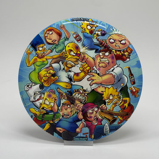 Used | Discraft Buzzz | Super Color ESP | Simpsons Vs Family Guy By Brian Allen Flyland Designs