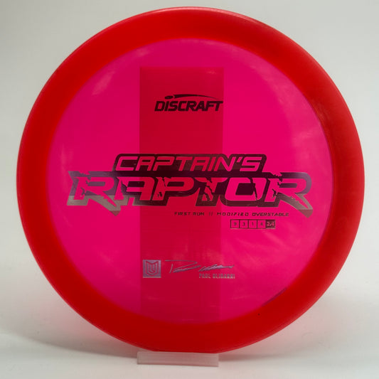 Discraft Captain's Raptor | Z | First Run Paul Ulibarri Line
