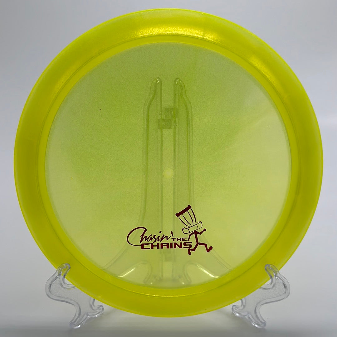 Dynamic Discs Felon - Lucid X Glimmer "Chasin the Chains" Bottom Stamp