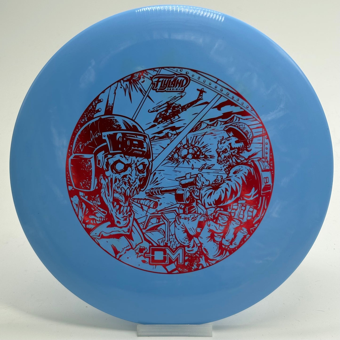 Used | Dynamic Discs Sergeant | Fuzion | Flyland Designs Zombie Helicopter by Brain Allen