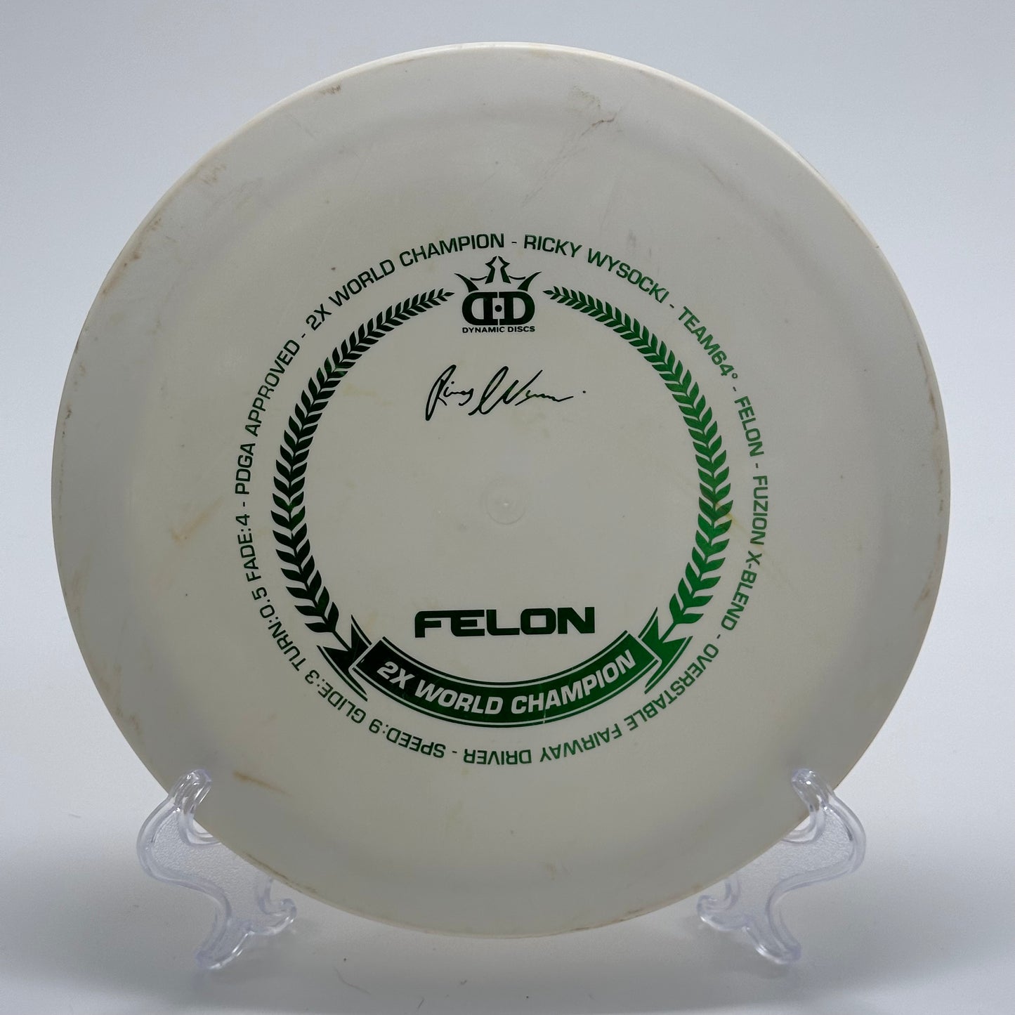 Dynamic Discs Felon | Fuzion X-Blend Ricky Wysocki 2x World Champion Team 64