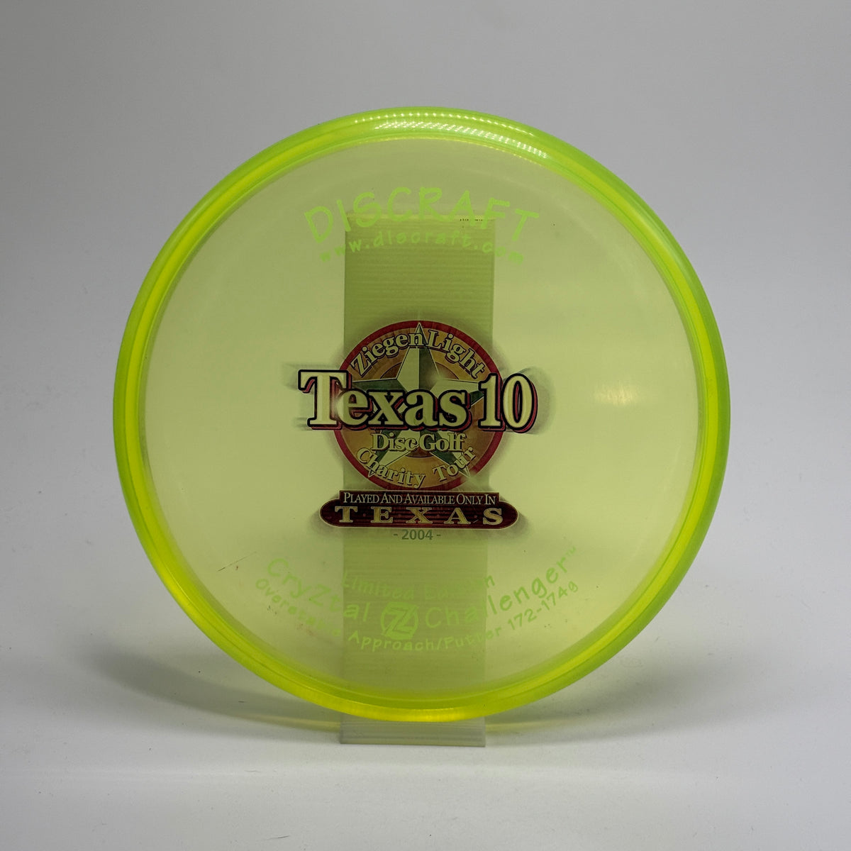 Used | Discraft Challenger | CryZtal | 2004 Limited Edition $Run | PFN Skinny Tooled Wixom