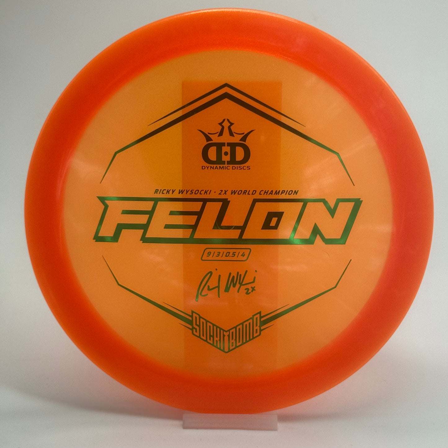 Used | Dynamic Discs Felon | Lucid Ice Glimmer | Ricky Wysocki 2x World Champion