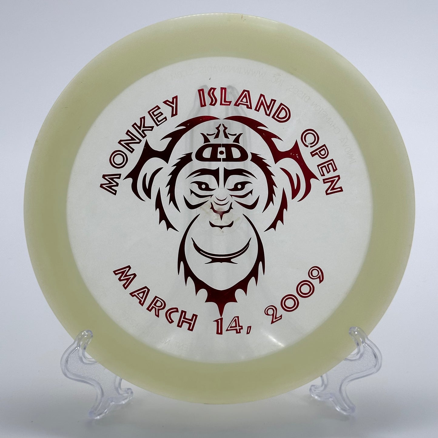 Innova Destroyer | Champion Glow "Monkey Island Open 2009" Patent Penned DS