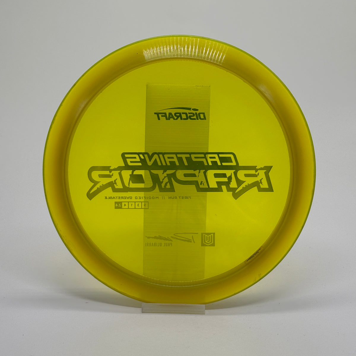 Used | Discraft Captain's Raptor | Special Blend Z | First Run Paul Ulibarri Line | $Run
