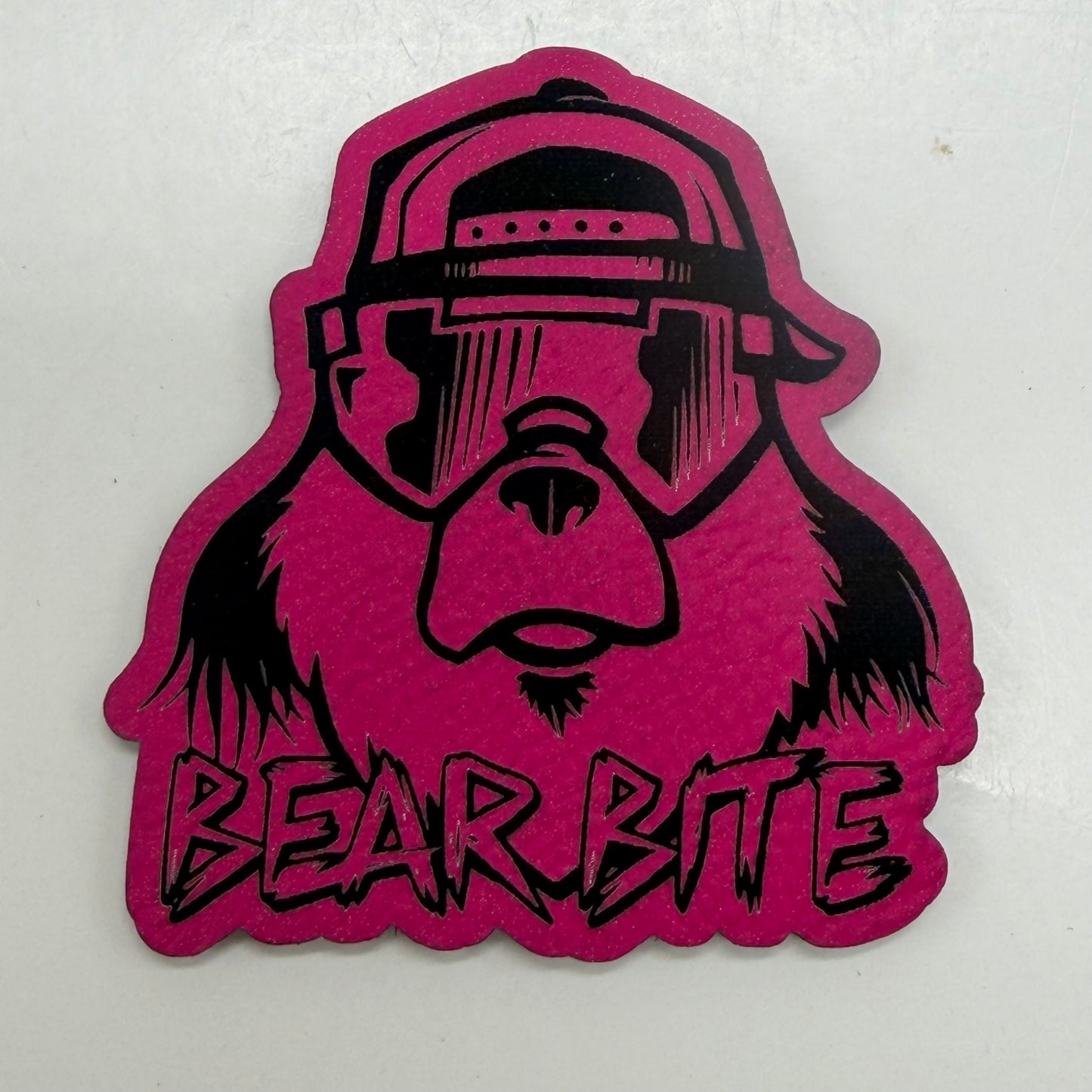 Bear Bite Leather Velcro Patch