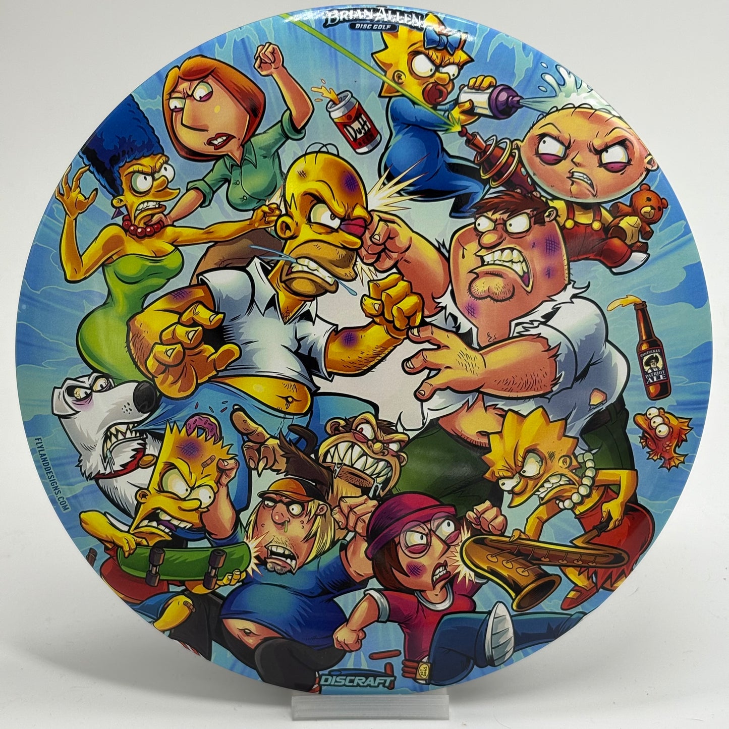 Discraft Buzzz | Super Color ESP | Simpsons Vs Family Guy By Brian Allen Flyland Designs