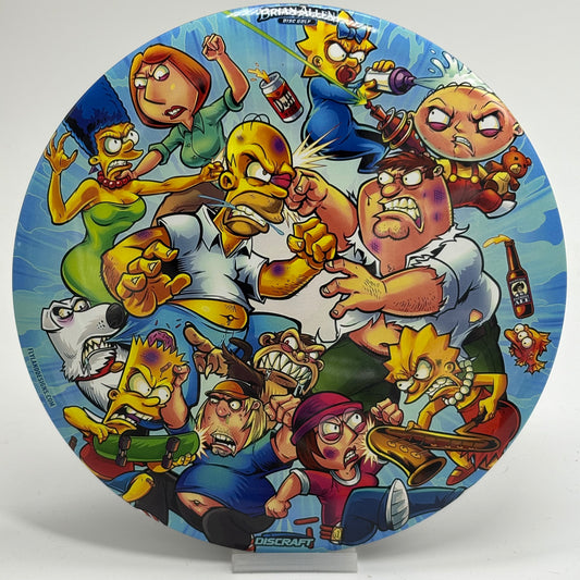 Discraft Buzzz | Super Color ESP | Simpsons Vs Family Guy By Brian Allen Flyland Designs