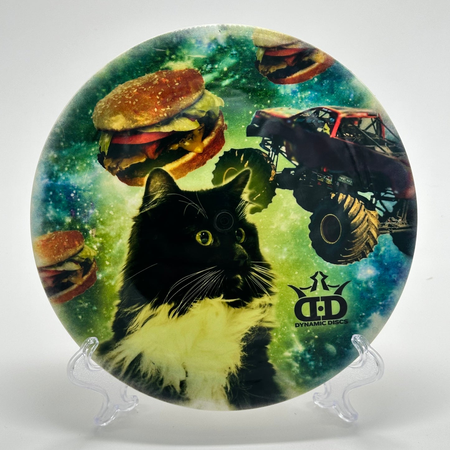 Dynamic Discs Enforcer | Fuzion Dyemax Cat Monster Truck Cheesburger Galaxy