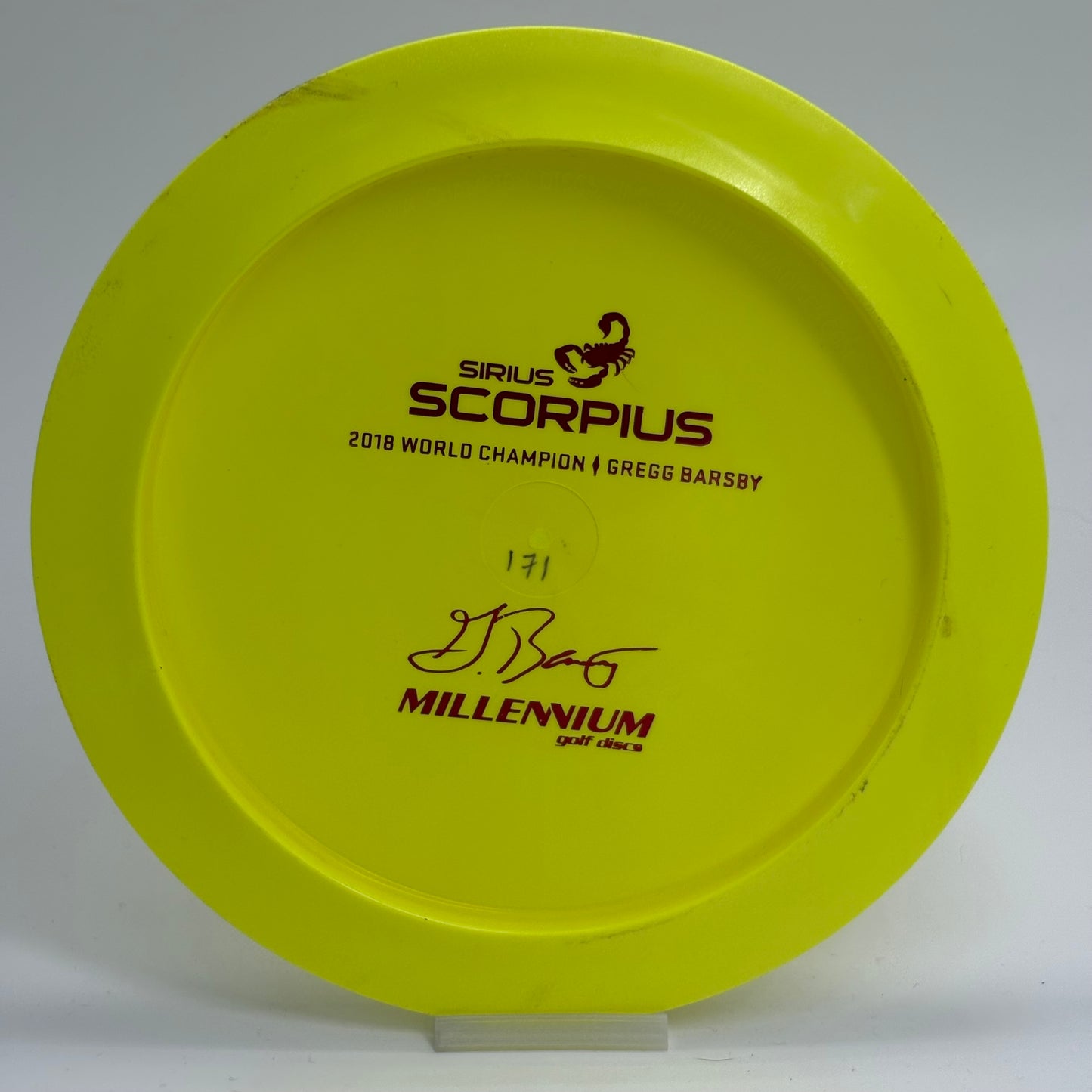 Millennium Scorpius | Sirius 1.12 | Gregg Barsby 2018 World Champion Bottom Stamp