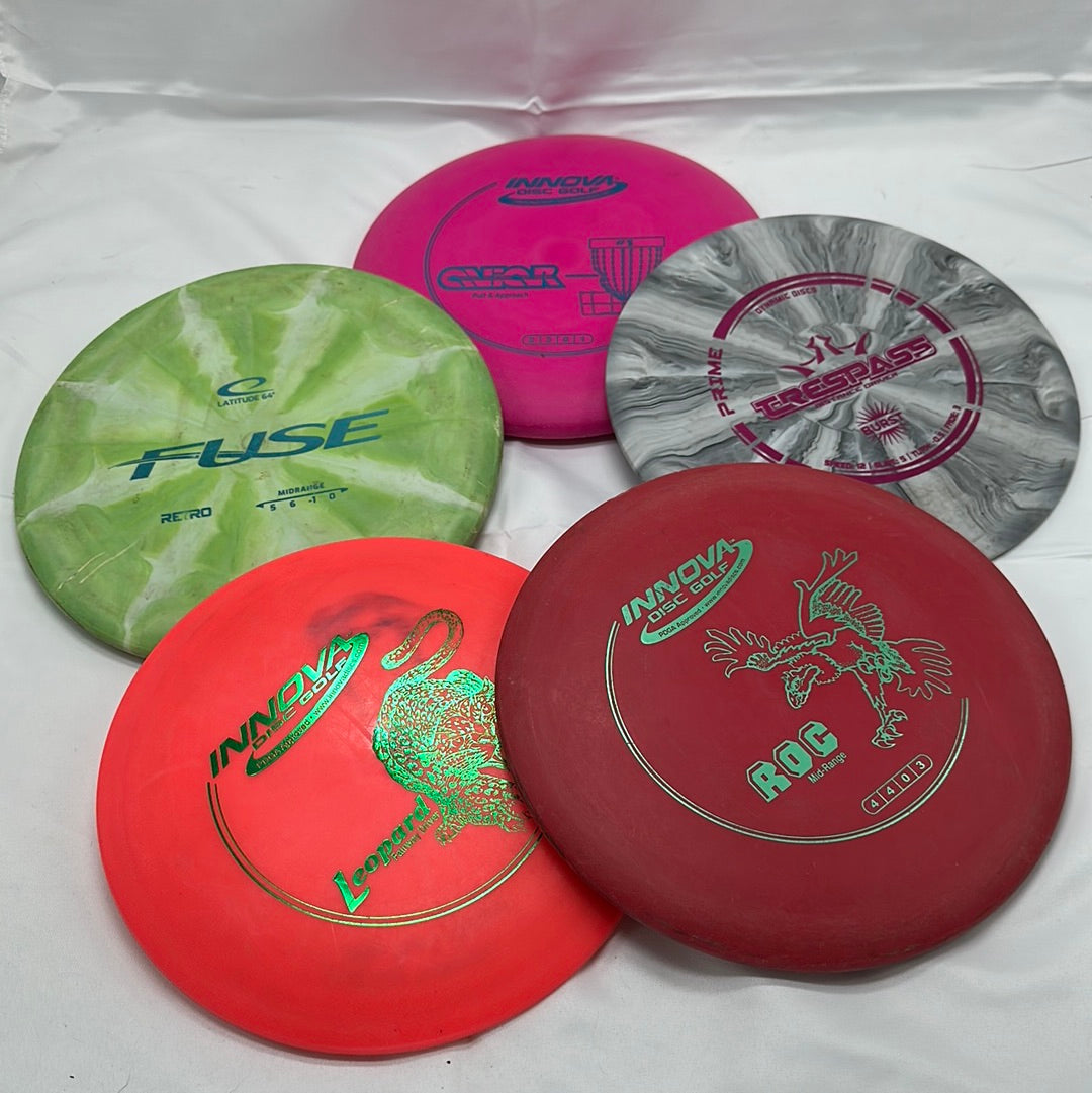 Disc Golf Starter Set Base Plastic - 5 Discs $20